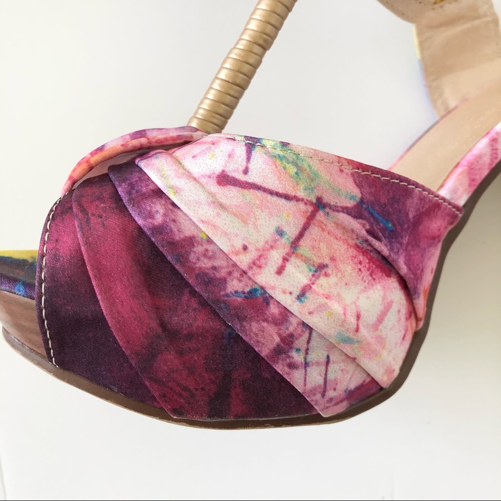 Apt. 9 Tie Dye Open Toe Platforms Heels - Picture 8 of 12